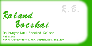 roland bocskai business card